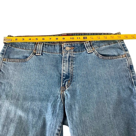 Levi’s 525 Nouveau Bootcut Stretch Blue Denim Jeans Medium Wash Size 12 M - Picture 11 of 16